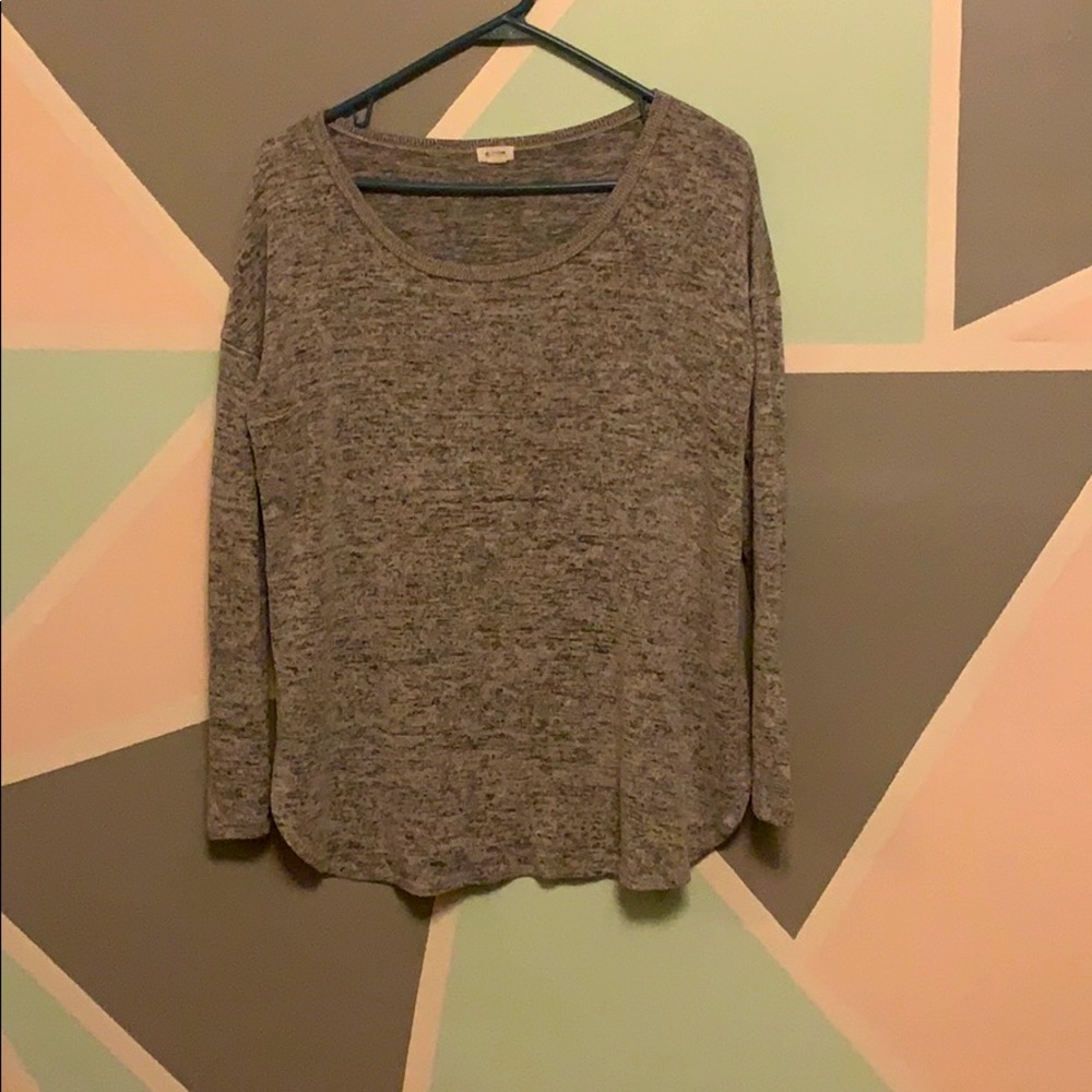Garage long sleeve sweater with side slits